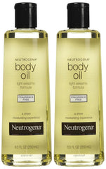 Neutrogena Body Oil, Fragrance Free, 8.5 Fl Oz (Pack of 2)