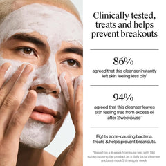 Neutrogena Evenly Clear Acne Cleansing Face Mask with 3.5% Benzoyl Peroxide Treats Breakouts & Bentonite Clay, Purifying Clay Mask Absorbs Oil to Visibly Improve the look of Skin, 4.2 fl. oz