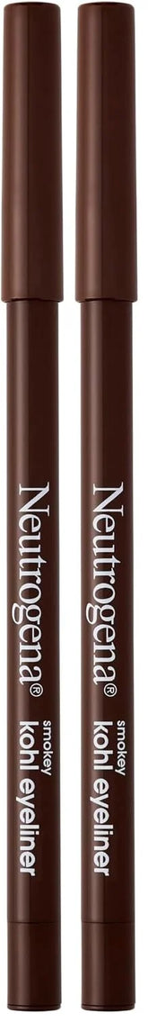Neutrogena Smokey Kohl Eyeliner with Antioxidant Vitamin E, Water-Resistant & Smooth-Gliding Eyeliner Makeup, Dark Brown, 0.014 oz (Pack of 2)