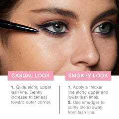 Neutrogena Nourishing Eyeliner Pencil, Built-in Sharpener for Precise Application and Smudger for Soft Smokey Look, Luminous, Nonfading and Nonsmudging Cosmic Black 10, .01 oz