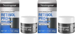 Neutrogena Retinol Pro+ Anti-Wrinkle Night Moisturizer,Rapid Wrinkle Repair,Anti-Aging Face & Neck Cream,Formulated without fragrance,parabens,dyes,& phthalates,Retinol,1.7 oz,(Pack of 2)