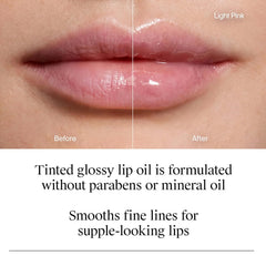 Neutrogena Hydro Boost Lip Oil, Hyaluronic Acid Hydrates and Nourishes, Mirror-Like Shine for Fuller-Looking Lips, Tinted Gloss Adds Pop of Color, Formulated Without Parabens, Light Pink, .2 fl oz