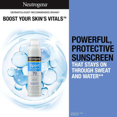 Neutrogena Sport Active Defense SPF 70 Sunscreen Spray, Sweat & Water Resistant Spray Sunscreen with Broad Spectrum Protection for Sunburn Prevention, Oxybenzone-Free, Twin Pack, 5 oz, 2 Pack