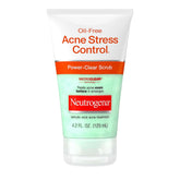Neutrogena Oil-Free Acne Stress Control Power-Clear Scrub, 2% Salicylic Acid for Acne-Prone Skin, Exfoliating Daily Facial Scrub, 4.2 fl. oz