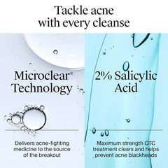 Neutrogena Oil-Free Acne Face Wash - Facial Cleanser with Salicylic Acid, Daily Cleanser for Oily & Acne-Prone Skin, Clears & Helps Prevent Breakouts, Clear Formula, 9.1 fl. oz. Bottle