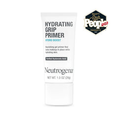 Neutrogena Hydro Boost Hydrating Grip Primer with Purified Hyaluronic Acid, Invisible Gel Face Primer Locks Makeup in Place, Extends Wear and Hydrates Dull Skin, Dewy Finish, 1.0 oz