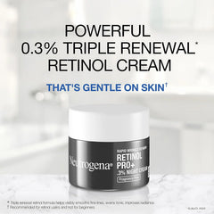 Neutrogena Retinol Pro+ Anti-Wrinkle Night Moisturizer,Rapid Wrinkle Repair,Anti-Aging Face & Neck Cream,Formulated without fragrance,parabens,dyes,& phthalates,Retinol,1.7 oz,(Pack of 2)