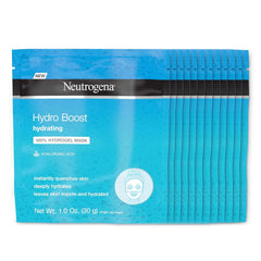 Neutrogena Hydro Boost Hydrating Face Mask 100% Hydrogel Sheet Moisturizing Instantly Quench Dry Skin Gentle Noncomedogenic Skin Care Mask, 12 pack of 1 oz