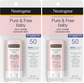 Neutrogena Mineral Sunscreen Stick, SPF 50, Zinc Oxide | Water-Resistant | Hypoallergenic | For Baby | Pack of 2