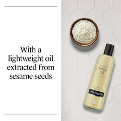 Neutrogena Body Oil Light Sesame Formula, Lightweight, Quick-Absorbing Nourishing Moisturizing Oil, Before and After Shower Application for Smooth, Radiant Looking Skin, Non-Greasy Feel, 16 fl oz