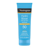 Neutrogena Hydro Boost Water Gel Sunscreen SPF 50, Oil‑Free Hydrating & Water‑Resistant Face & Body Sunscreen Lotion, Non‑Greasy, Broad Spectrum, Lightweight Moisturizer, 3 fl oz