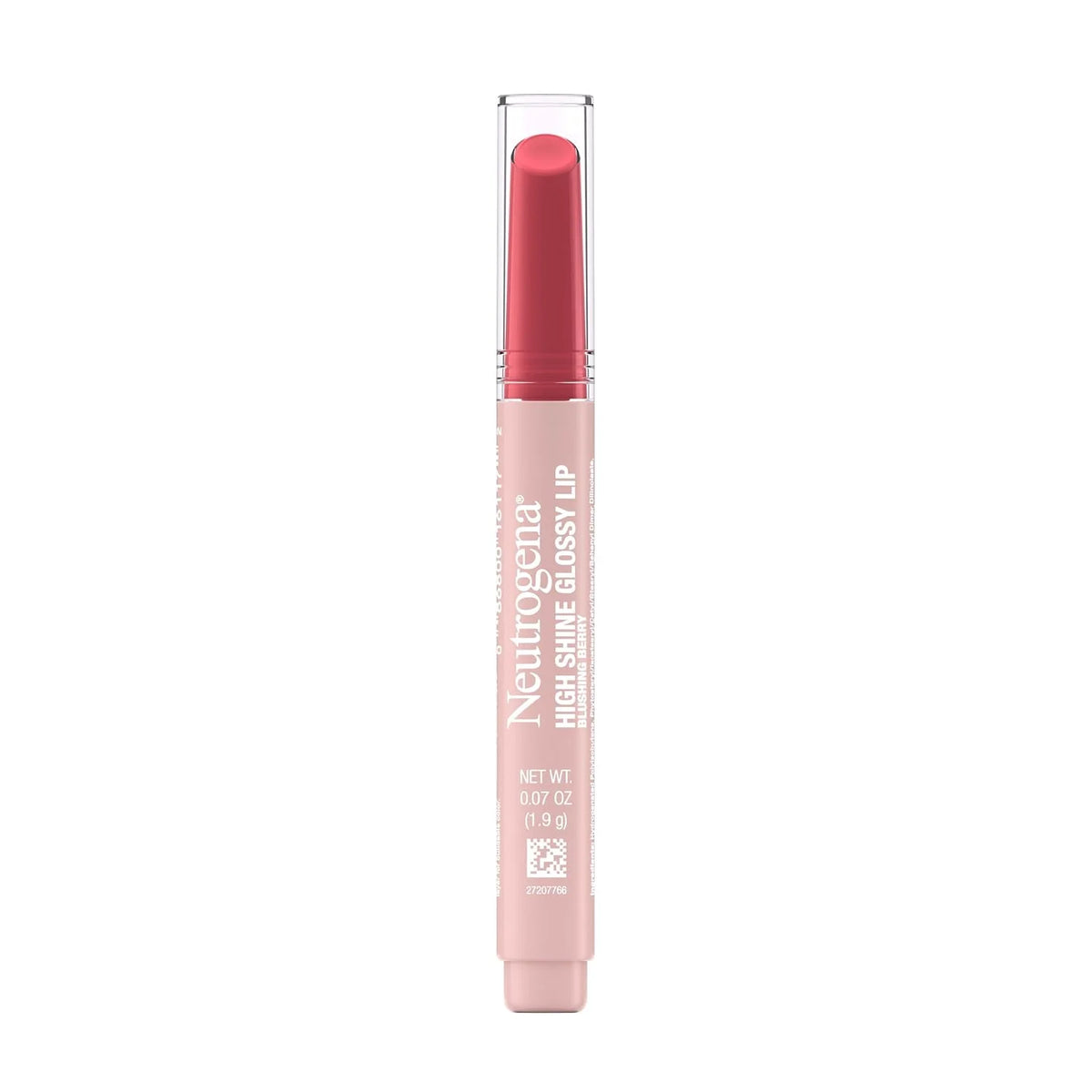 Neutrogena High Shine Glossy Lip, Nourishing Lip Gloss with Maracuja Oil, Antioxidant Vitamin E & Vitamins, Non-Retractable, Buildable Pigmented Color, Blushing Berry, 0.07 oz