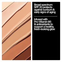 Neutrogena Healthy Skin Liquid Foundation Makeup Broad Spectrum SPF 20 Sunscreen, Medium Coverage, Vit B5, Antioxidants, All Day Wear, Shell 100C, 1 fl. oz