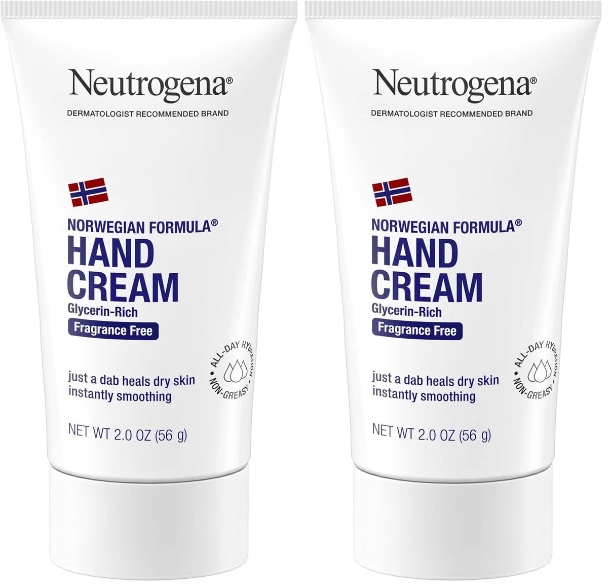 Neutrogena Norwegian Formula Hand Cream FragranceFree, 2 Ounce (Pack of 2)