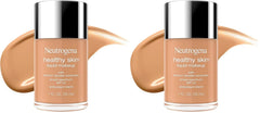 Neutrogena Healthy Skin Liquid Makeup Foundation, Broad Spectrum SPF 20 Sunscreen, Lightweight & Flawless Coverage Foundation with Antioxidant Vitamin E & Feverfew, Natural Beige, 1 fl. oz (Pack of 2)