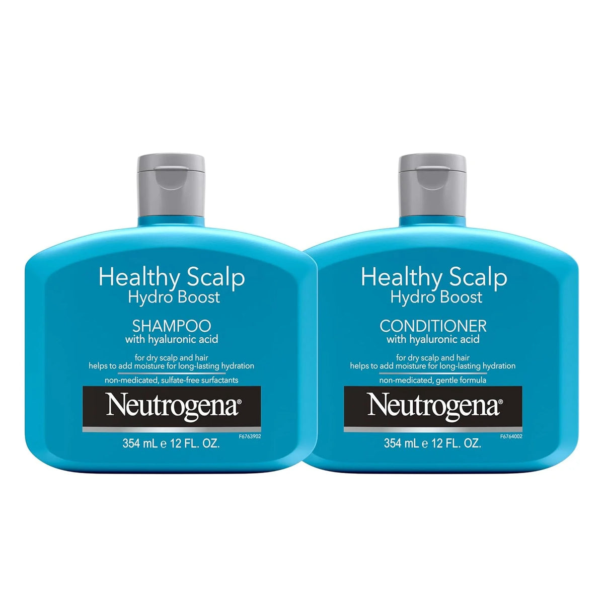 Neutrogena Healthy Scalp Hydro Boost Shampoo & Conditioner Set with Hyaluronic Acid, Hydrating Shampoo & Conditioner Helps Add Moisture to Dry Scalp & Dry Hair, Non-Medicated, 2 x 12 fl. oz