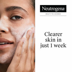 Neutrogena Oil-Free Acne Wash Pink Grapefruit Facial Cleanser - with Salicylic Acid for Clear Skin, Daily Face Wash for Oily & Acne-Prone Skin, Deep Cleansing Treatment, 9.1 fl. oz. Bottle