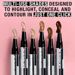 Neutrogena Healthy Skin Glow Perfector Concealer Pen, Lightweight Liquid Makeup for Face with Pro-Vitamin B5 & Vitamin E for a Radiant Finish, Deep, 0.1 oz