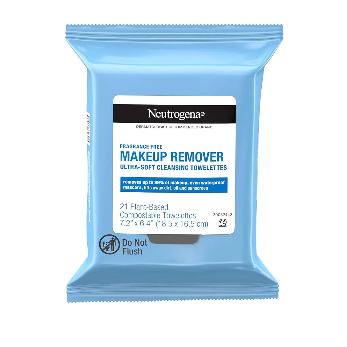 Neutrogena Fragrance-Free Makeup Remover Wipes, Daily Facial Cleanser Towelettes, Gently Removes Oil & Makeup, Alcohol-Free Makeup Wipes, 21 ct