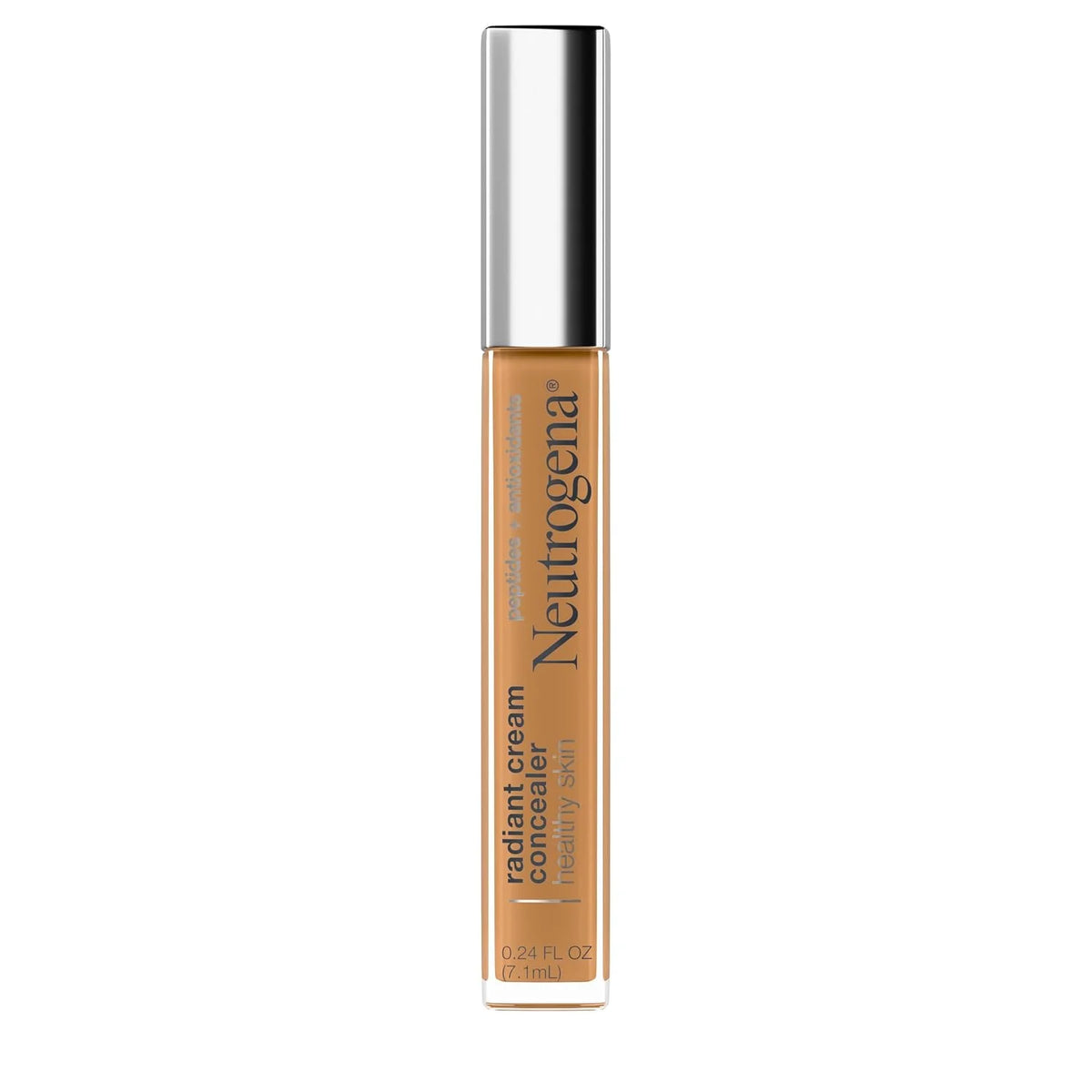 Neutrogena Healthy Skin Radiant Brightening Cream with Peptides & Vitamin E Antioxidant, Lightweight Perfecting Concealer Cream, Non-Comedogenic, Golden Medium/Deep 01 with warm undertones, 0.24 oz