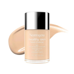 Neutrogena Healthy Skin Liquid Foundation Makeup Broad Spectrum SPF 20 Sunscreen, Medium Coverage, Vit B5, Antioxidants, All Day Wear, Ivory Beige 170N, 1 fl. oz