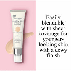 Neutrogena Retinol Treatment and Tinted Facial Moisturizer, Healthy Skin Anti-Aging Perfector with Broad Spectrum SPF 20 Sunscreen with Titanium Dioxide, 20 Fair to Light, 1 fl. oz