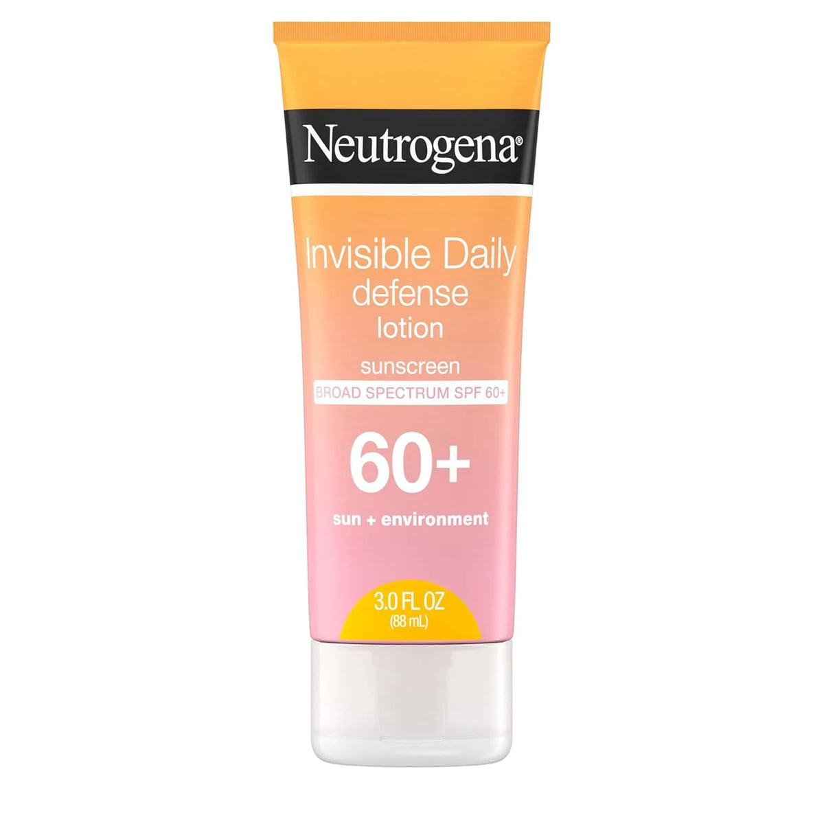 Neutrogena Invisible Daily Defense Sunscreen Lotion, Broad Spectrum SPF 60+, Oxybenzone-Free & Water-Resistant, Sun & Environmental Aggressor Protection, Antioxidant Complex, 3.0 fl. oz