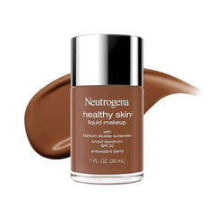 Neutrogena Healthy Skin Liquid Foundation Makeup Broad Spectrum SPF 20 Sunscreen, Medium Coverage, Vit B5, Antioxidants, All Day Wear, Rich Golden 540N, 1 fl. oz