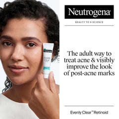 Neutrogena Evenly Clear Retinoid Adapalene Gel 0.1% Acne Spot Treatment, Once-Daily Topical Retinoid Helps Clear Breakouts & Visible Improvement in the Appearance of Post-Acne Mark, 0.5 oz