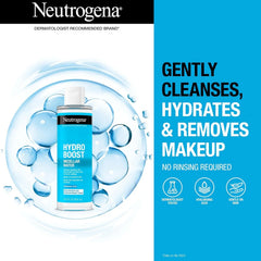 Neutrogena Hydro Boost Micellar Water with Hyaluronic Acid, Micellar Cleansing Water for Sensitive Skin, Removes Makeup, Dirt & Oil, Alcohol-Free, 13.5 fl oz
