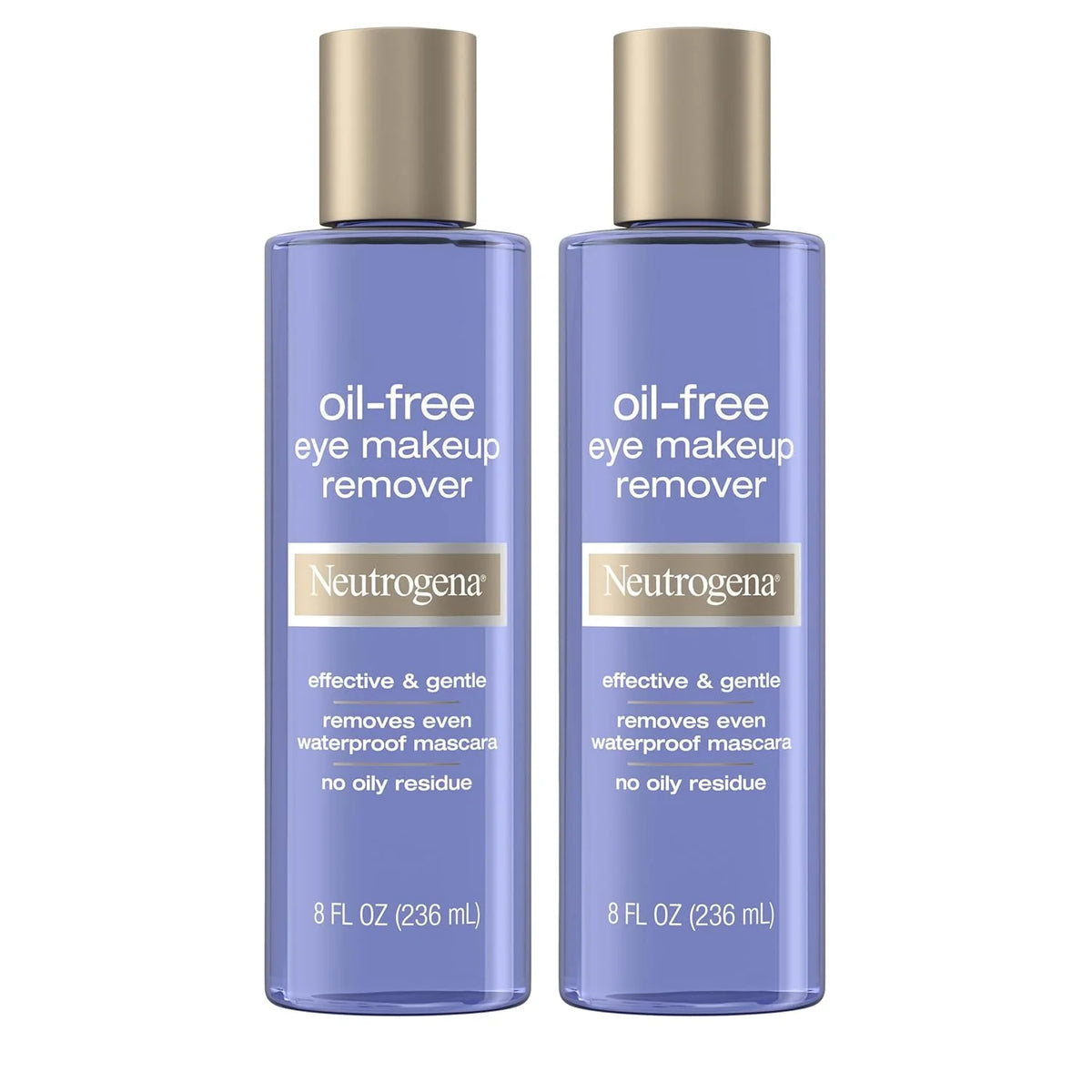 Neutrogena Oil-Free Eye Makeup Remover & Cleanser, Gentle & Non-Greasy Makeup Remover for Waterproof Mascara, 8 fl. Oz, 2 Pack