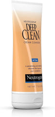 Neutrogena Deep Clean Daily Facial Cream Cleanser with Beta Hydroxy Acid to Remove Dirt, Oil & Makeup, Alcohol-Free, Oil-Free & Non-Comedogenic, 7 fl. oz