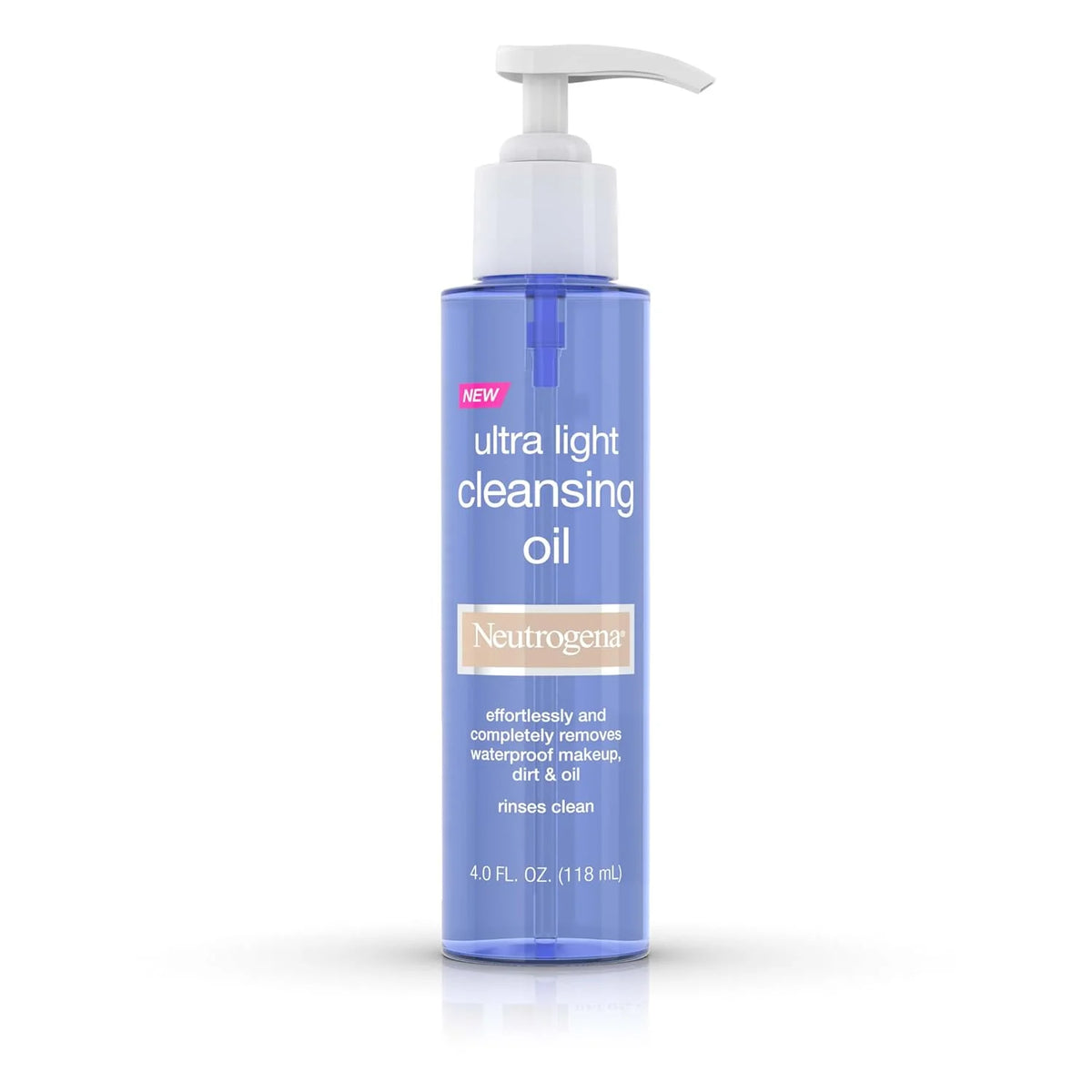 Neutrogena Ultra Light Facial Cleansing Oil & Makeup Remover, Non-Comedogenic Face Cleanser to Remove Dirt, Oil, Makeup & Waterproof Mascara, 4 fl. oz