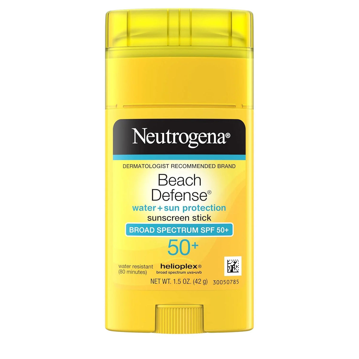 Neutrogena Beach Defense Sunscreen Stick SPF 50 Broad Spectrum UVA UVB Protection Lightweight Water Resistant up to 80 Minutes No-Mess Beach-Strength Sun Protection for Whole Family, 1.5 oz