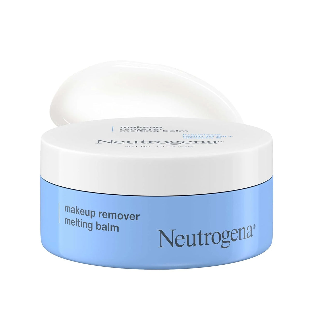Neutrogena Makeup Remover Melting Balm with Vitamin E, Nourishing and Gentle on Skin, Works on Lips, Face, and Eyes, Solid to Oil for Quick Removal, Fragrance-Free, Travel-Friendly, 2 oz