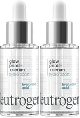 Neutrogena Hydro Boost Glow Booster Primer & Serum, Hydrating & Moisturizing Face Serum-to-Primer Hybrid, Infused with Purified Hyaluronic Acid & Designed to Instantly Hydrate, 1.0 fl. oz (Pack of 2)