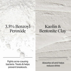 Neutrogena Evenly Clear Acne Cleansing Face Mask with 3.5% Benzoyl Peroxide Treats Breakouts & Bentonite Clay, Purifying Clay Mask Absorbs Oil to Visibly Improve the look of Skin, 4.2 fl. oz