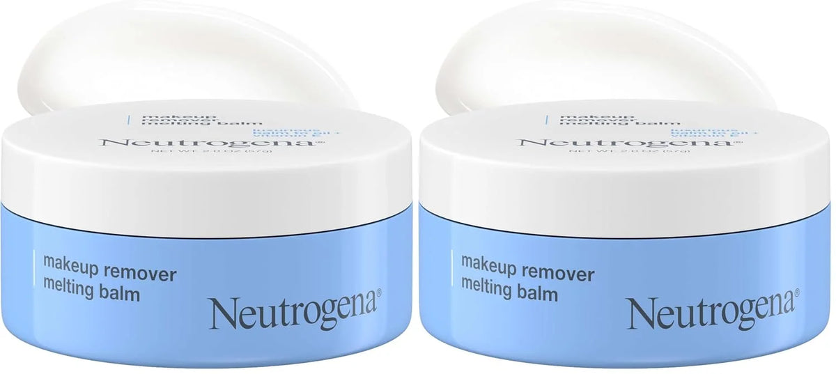 Neutrogena Makeup Remover Melting Balm to Oil with Vitamin E, Gentle and Nourishing Cleansing Balm for Eyes, Lips, or Face, Travel-Friendly for On-the-Go, 2.0 oz (Pack of 2)