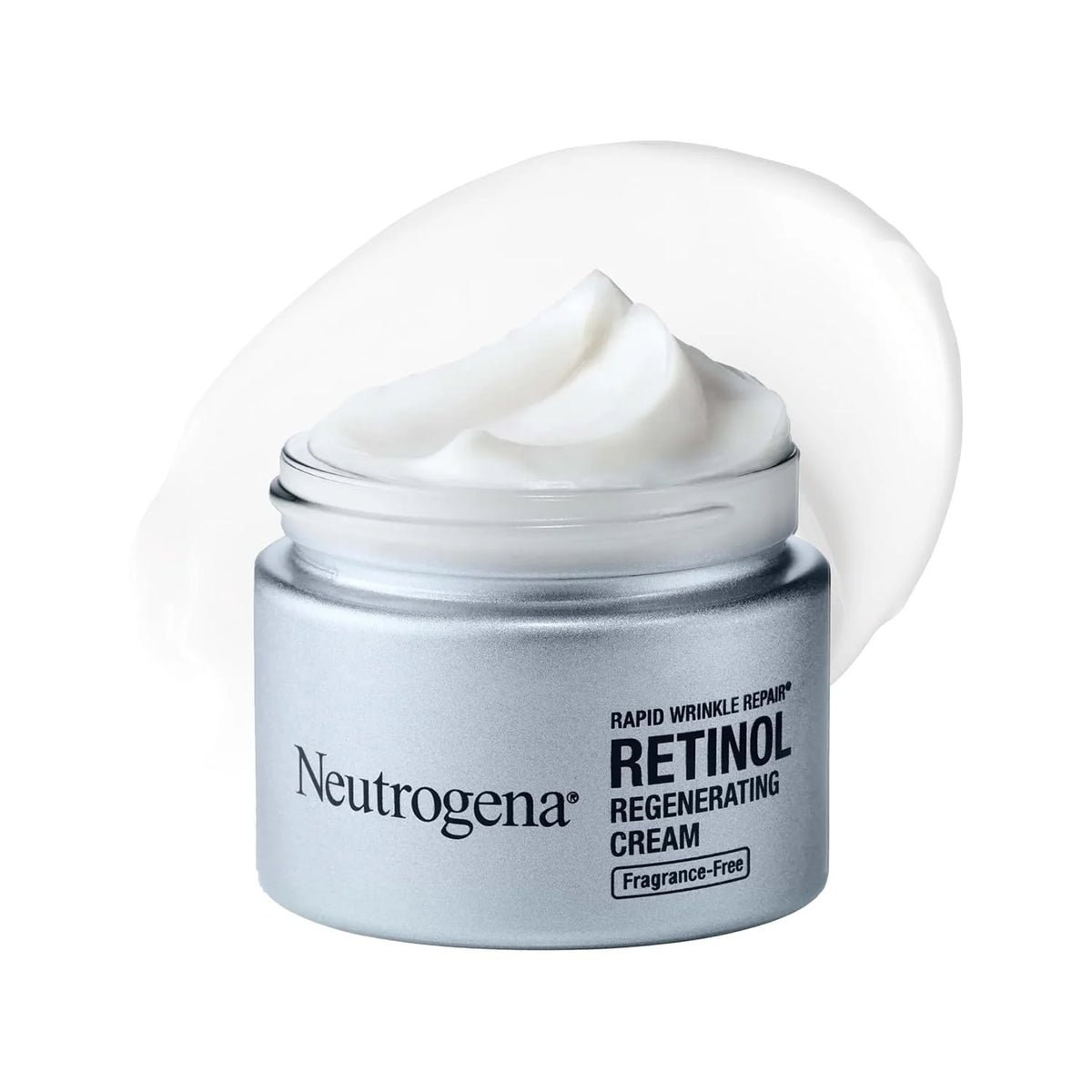 Neutrogena Rapid Wrinkle Repair Retinol Face Moisturizer, Fragrance Free, Daily Anti-Aging Face Cream with Retinol & Hyaluronic Acid to Fight Fine Lines, Wrinkles, & Dark Spots, 1.7 oz
