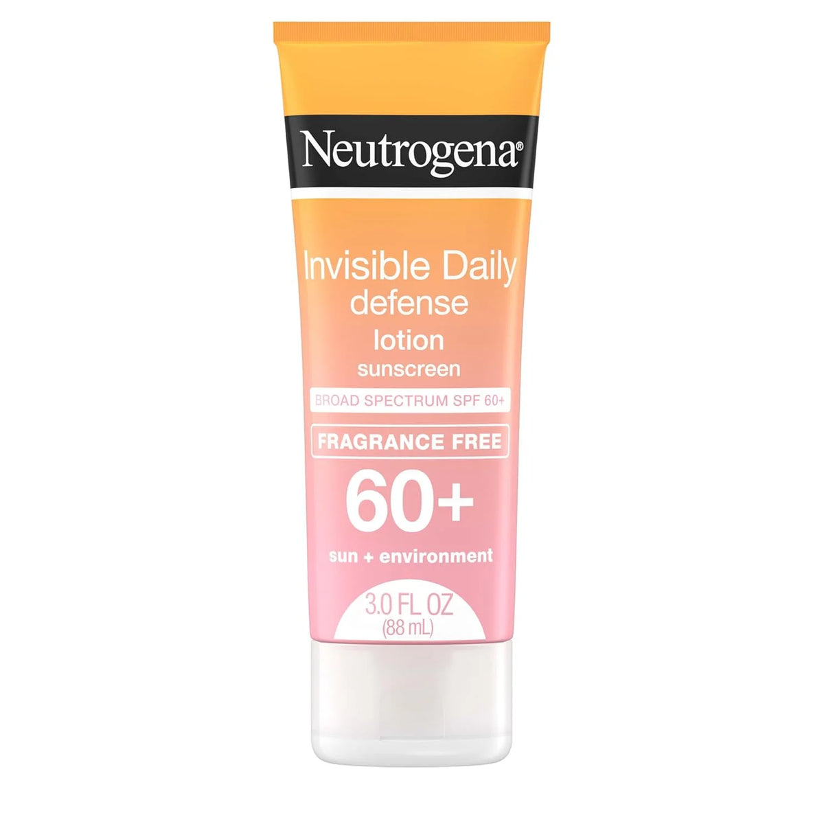 Neutrogena Invisible Daily Defense Fragrance-Free Sunscreen Lotion, Broad Spectrum SPF 60+, Oxybenzone-Free & Water-Resistant, Sun & Environmental Aggressor Protection, 3.0 fl. oz (Pack of 12)