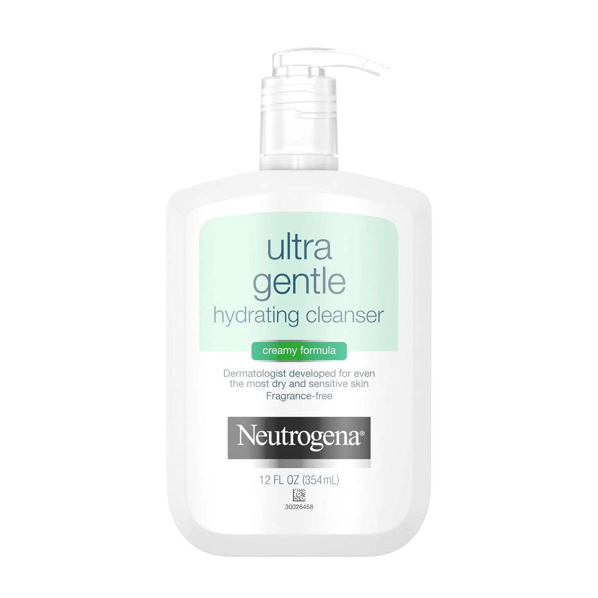 Neutrogena Ultra Gentle Hydrating Facial Cleanser, Non-Foaming Face Wash for Sensitive Skin, Gently Cleanses Face Without Over Drying, Oil, Soap & Fragrance-Free, 12 fl. oz