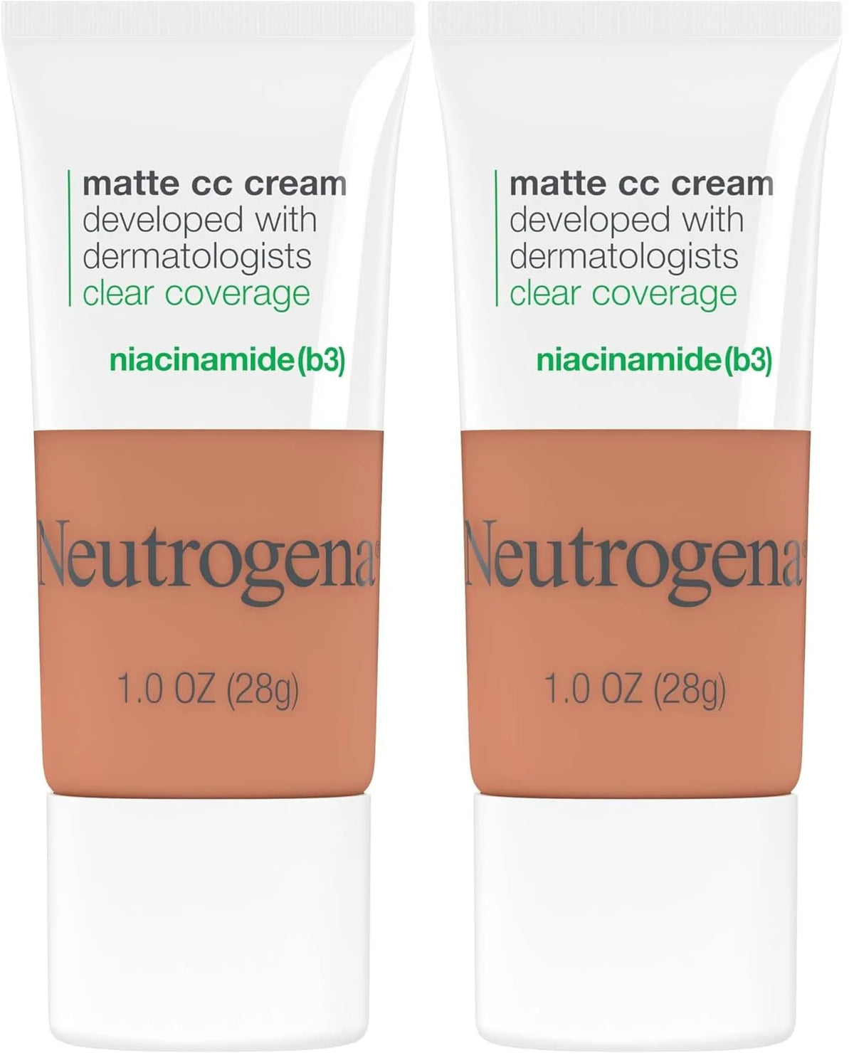 NEUTROGENA Clear Coverage Color Correcting Cream 1.0 oz. 7.5 / Ginger (Pack of 2)