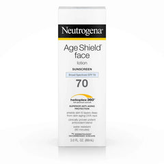 Neutrogena Age Shield Anti-Oxidant Face Lotion Sunscreen with Broad Spectrum SPF 70, Oil-Free & Non-Comedogenic Moisturizing Sunscreen to Prevent Signs of Aging, 3 fl. oz (Pack of 2)