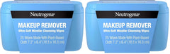 Neutrogena Makeup Remover Wipes, 25 ct, Pack of 2 | 100% Plant-Based Cloth | Gentle | Soap & Alcohol-Free | Removes Waterproof Mascara