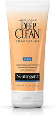 Neutrogena Deep Clean Daily Facial Cream Cleanser with Beta Hydroxy Acid to Remove Dirt, Oil & Makeup, Alcohol-Free, Oil-Free & Non-Comedogenic, 7 fl. oz