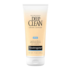 Neutrogena Deep Clean Daily Facial Cream Cleanser with Beta Hydroxy Acid to Remove Dirt, Oil & Makeup, Alcohol-Free, Oil-Free & Non-Comedogenic, 7 fl. oz