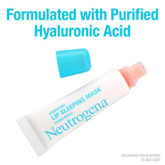Neutrogena Hydro Boost Hydrating Lip Sleeping Mask with Hyaluronic Acid, Clear Overnight and Daily Moisturizing Treatment for Very Dry Lips, Fragrance Free Squeeze Tube Lip Balm, 0.35 oz