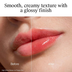 Neutrogena High Shine Glossy Lip, Nourishing Lip Gloss with Maracuja Oil, Antioxidant Vitamin E & Vitamins, Non-Retractable, Buildable Pigmented Color, Poppy Pink, 0.07 oz