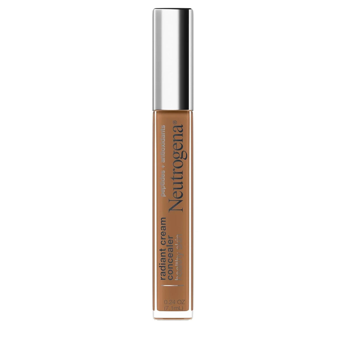 Neutrogena Healthy Skin Radiant Brightening Cream with Peptides & Vitamin E Antioxidant, Lightweight Perfecting Concealer, Non-Comedogenic, Mocha Medium/Deep 03 with neutral undertones, 0.24 oz