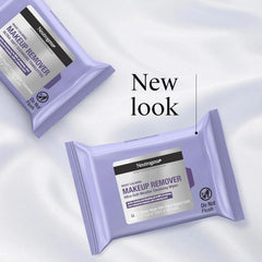 Neutrogena Makeup Remover Night Calming Cleansing Towelettes, Disposable Nighttime Face Wipes to Remove Dirt, Oil & Makeup, 25 ct